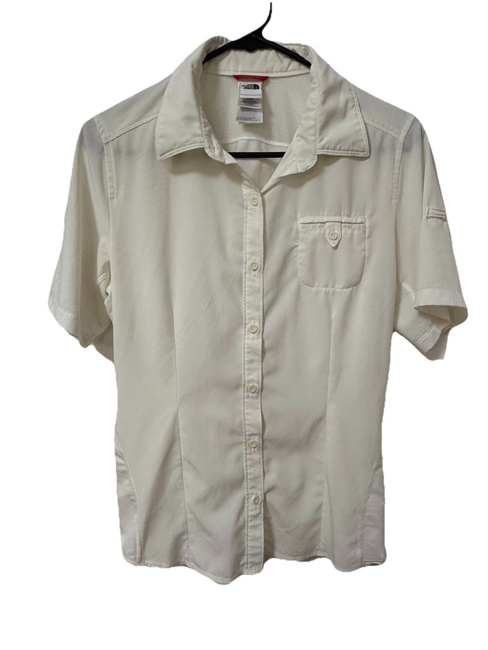 THE NORTH FACE Women’s White Button Up Short Sleeve Shirt Size Medium
